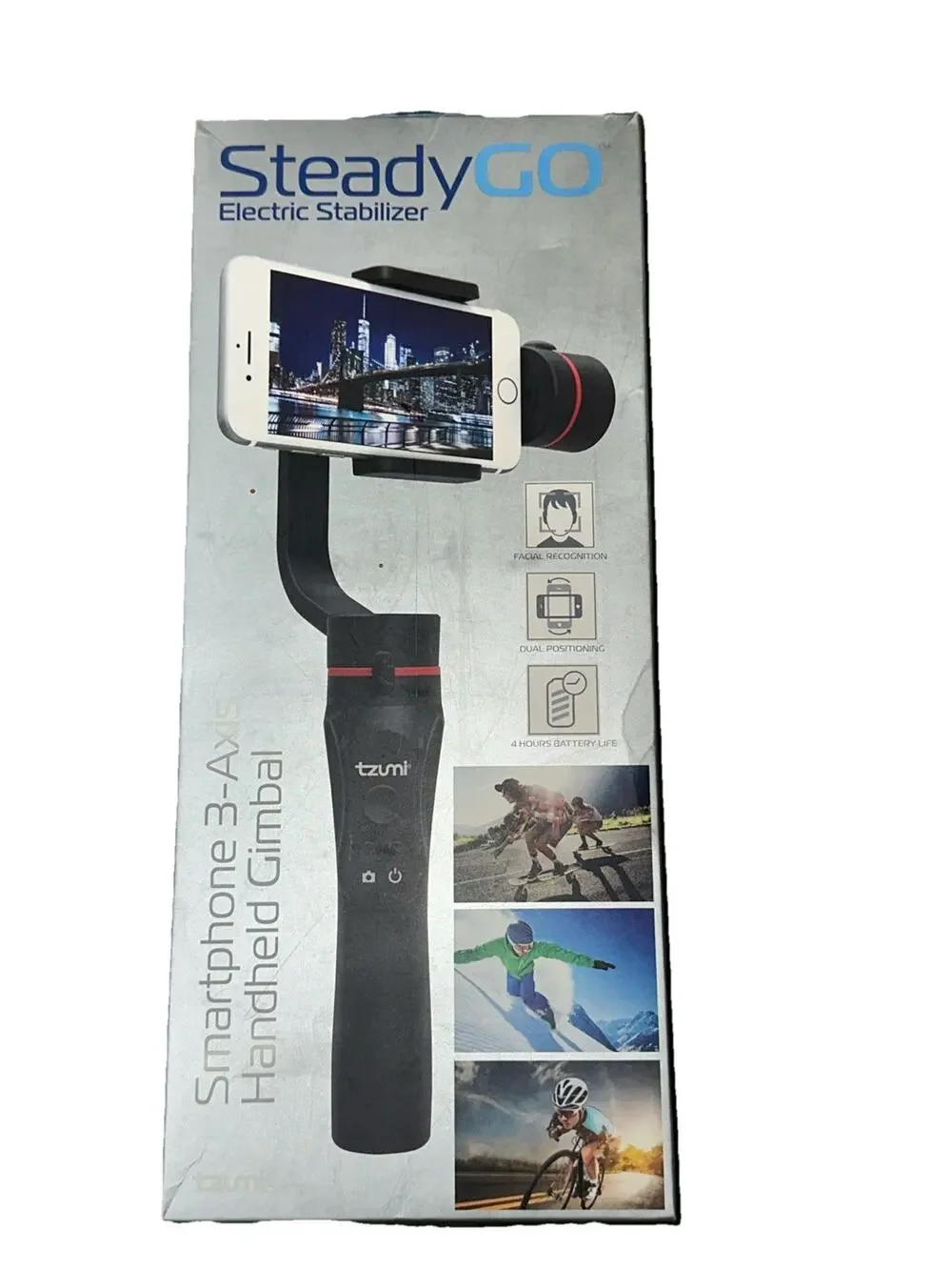 Tzumi Steady Go Electric Stabilizer Smartphone 3-Axis Handheld Gimbal New in Box
